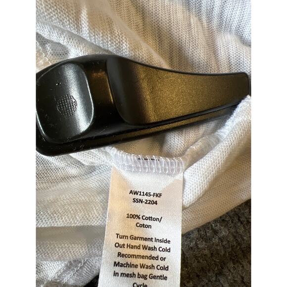 ATM Anthony Thomas Melillo Slub Jersey Schoolboy Tee White Silver L NWOT (Read) - Picture 8 of 9